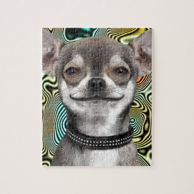 Puzzle Perro sonriente de la chihuahua (Vertical)