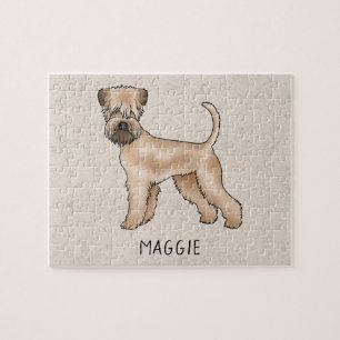 Puzzle Perro Terrier En Bebida De Ruedas Con Recubrimient