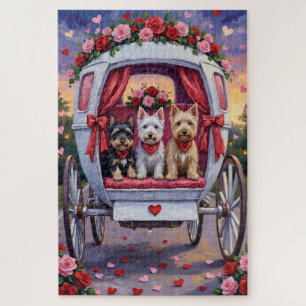 Puzzle Perro Terrier Escocés Día de San Valentín