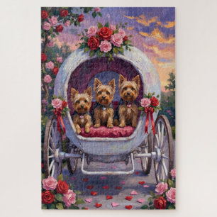 Puzzle Perro Yorkshire Terrier Día de San Valentín