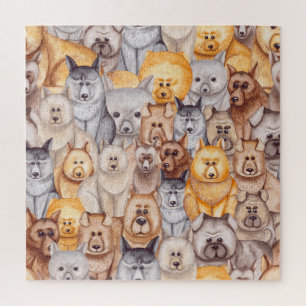 Puzzle Perros acuarelas: diversión sin foco