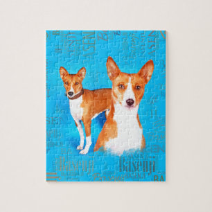 Puzzle Perros de Basenji con el modelo de la nube de la