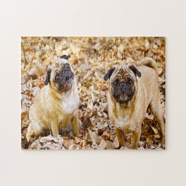 Puzzle Perros de Pug. (Horizontal)
