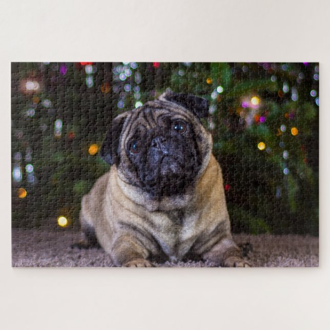 Puzzle Perros de Pug. (Horizontal)