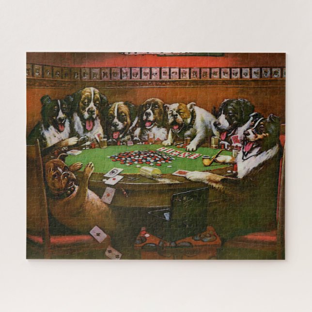 Puzzle Perros de simpatía jugando póquer Coolidge 1903  (Horizontal)