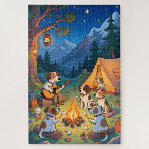 Puzzle Perros Divertidos Aventura de Camping Amor por Per