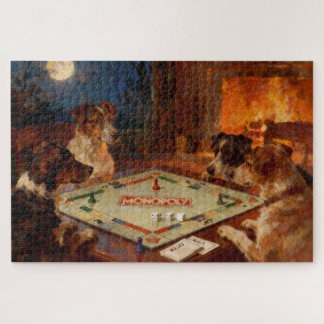 Puzzle Perros Divertidos y Lindos Jugando Un Juego de Mes