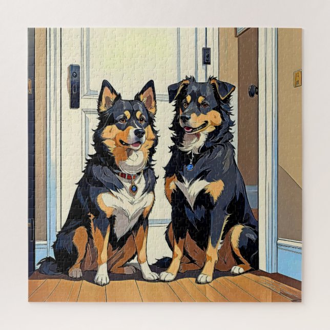 Puzzle Perros encantadores (Vertical)