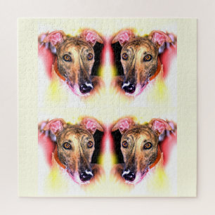Puzzle Perros galgo arte animal