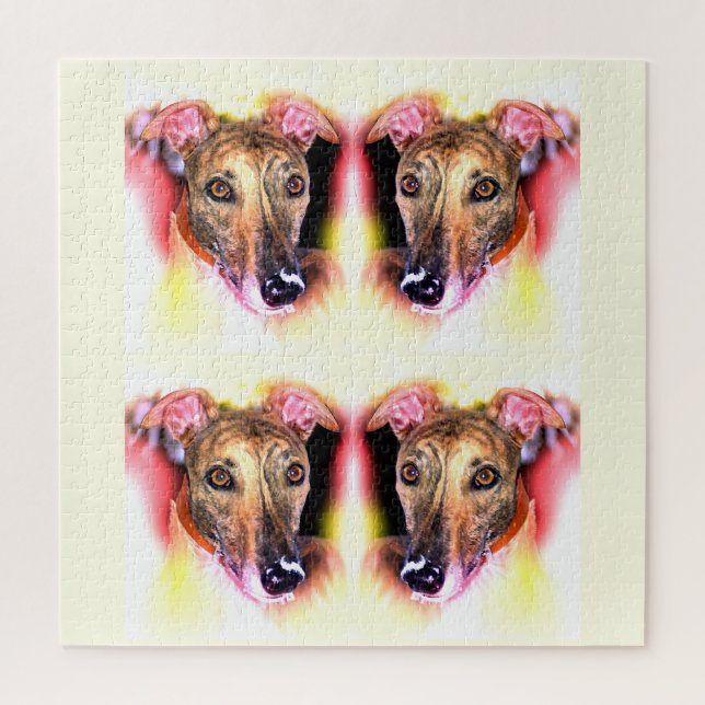 Puzzle Perros galgo arte animal (Vertical)
