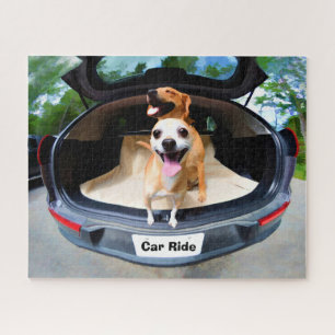 Puzzle Perros Graciosos Para Ir En Coche
