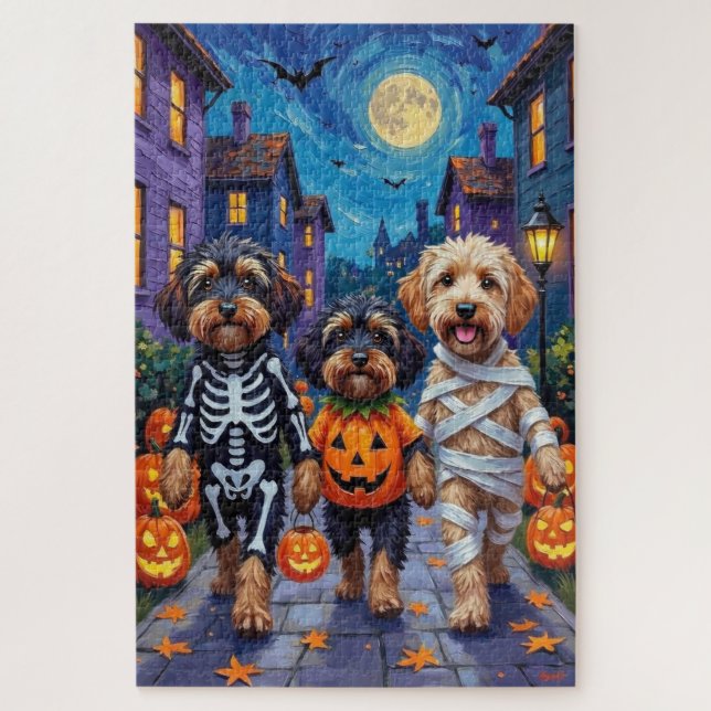 Puzzle Perros Havanés Disfrazados en Halloween (Vertical)