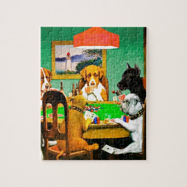Puzzle Perros jugando al póquer (Vertical)