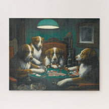 Perros jugando al póquer (juego de cartas de anima