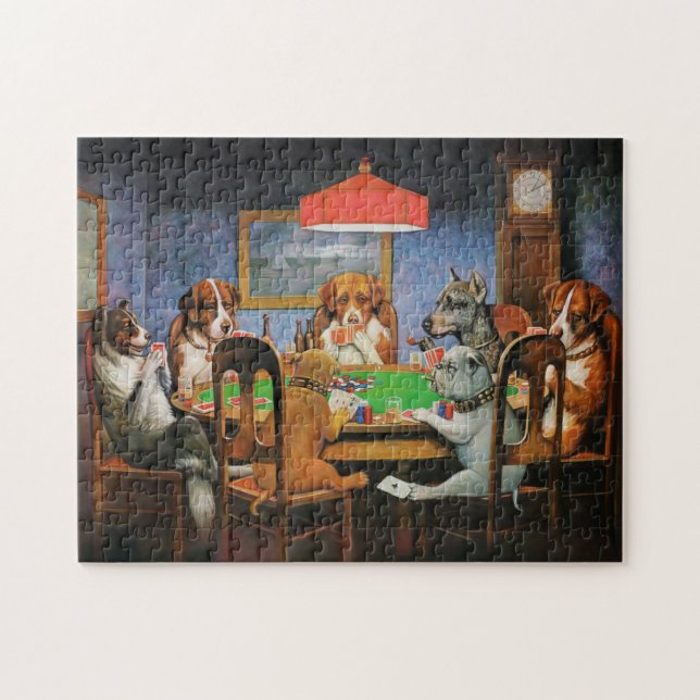 Puzzle Perros jugando al póquer por C.M. Coolidge (Horizontal)