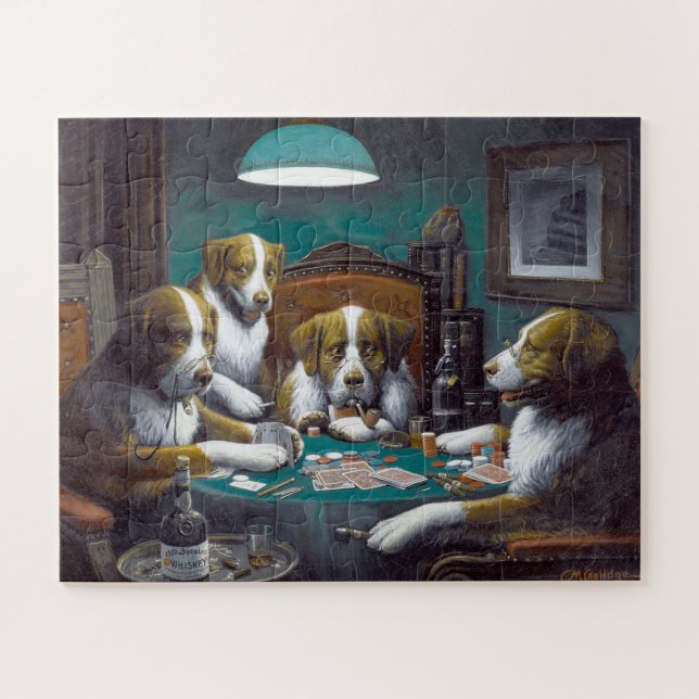 Puzzle Perros Jugando Poker Cassius Marcellus Coolidge 18 (Horizontal)