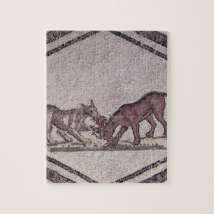 Puzzle Perros que luchan para un pájaro, romanos, 2do-3ro