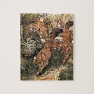 Puzzle Perros salvajes antiguos, dholes de Winifred Auste