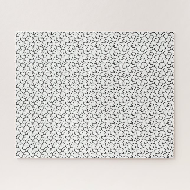 Puzzle Perros Sentados de Dibujos Animados Divertidos (Horizontal)