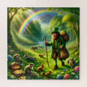 Puzzle Persecución del caldero de oro del duende Día de S