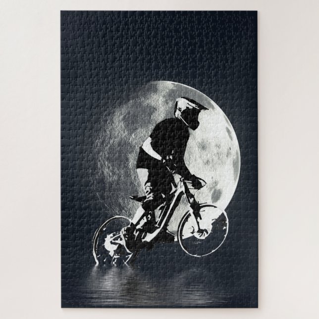 Puzzle Persiguiendo a la luna - Montaña Biker (Vertical)