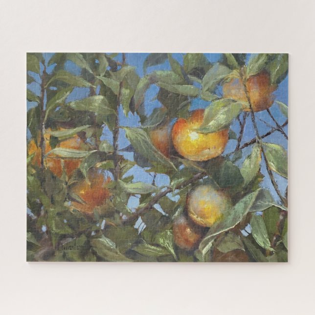 Puzzle Persimmon Fruit Tree Beautiful Original Artwork (Horizontal)