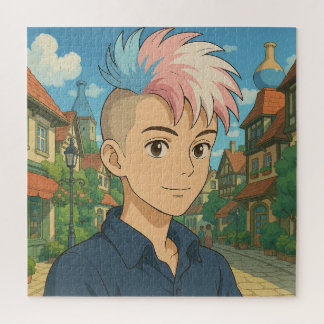 Puzzle Persona de anime transgénero con Mohawk | LGBTQIA+