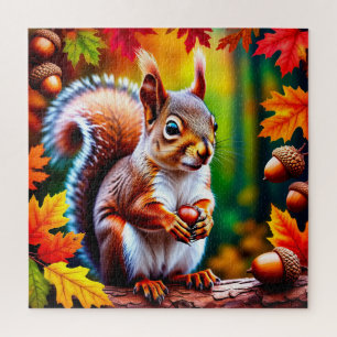 Puzzle Personaje adorable de ardilla de dibujos animados 