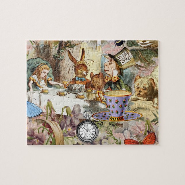 Puzzle Personajes de Alice in Wonderland tea fiesta (Horizontal)