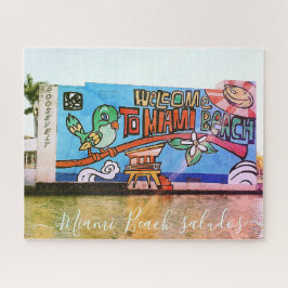 Puzzle Personaliza el Personalizado MIAMI BEACH Art Deco