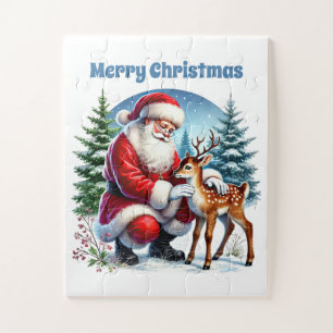 Puzzle personalizable de mensajes de Santa Holiday para n