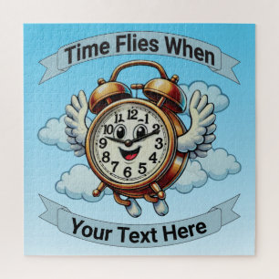 Puzzle Personalizable "El tiempo vuela cuando" Reloj vola