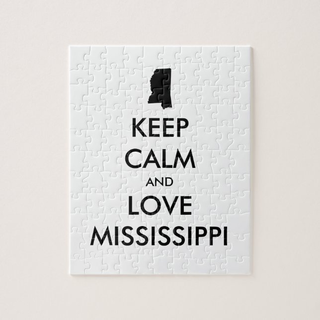 Puzzle Personalizable MANTENER CALMA Y AMAR A MISSISSIPPI (Vertical)