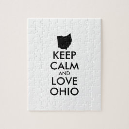 PUZZLE PERSONALIZABLE MANTENGA CALMA Y AME A OHIO
