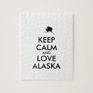 Puzzle Personalizable MANTENGA LA CALMA Y AME A ALASKA