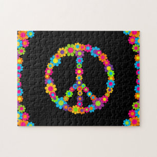 Puzzle Personalizable Pop Flower Power Peace