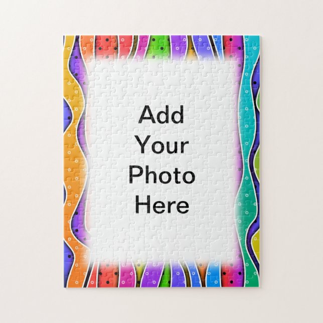 Puzzle Personalizable RAINBOW STRIPTS PUNZLE FRAME (Vertical)