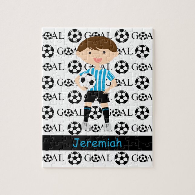 Puzzle Personalizable Soccer Boy Goal 1 (Vertical)