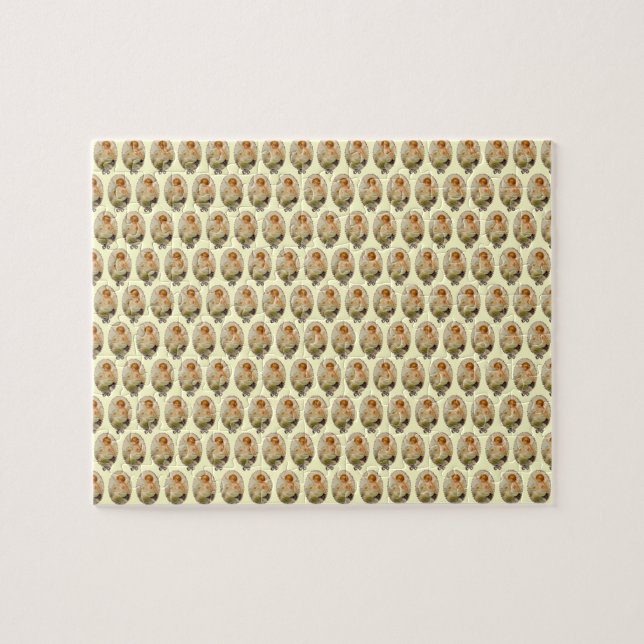 Puzzle Personalizable Vintage Cherubs (Horizontal)