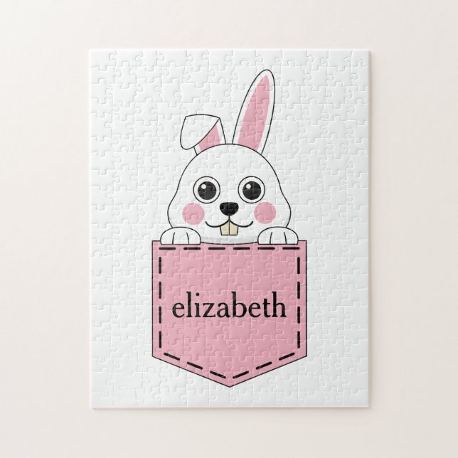 Puzzle Personalización de conejo de Mascota de bolsillo (Vertical)