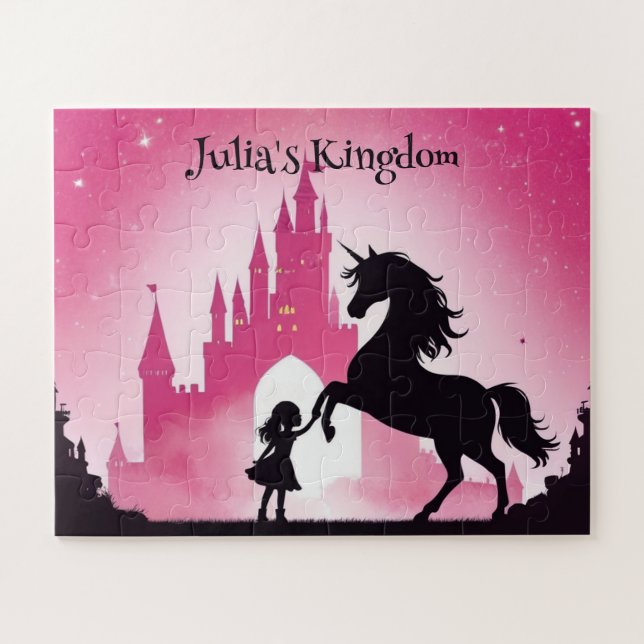Puzzle Personalización De Princesas Y Unicornio (Horizontal)