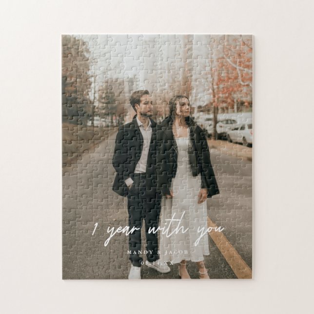 Puzzle Personalizado 1er Aniversario Boda Foto de pareja (Vertical)