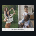 Puzzle Personalizado 2 Collage de fotos Con Texto Persona<br><div class="desc">Personalizar tu propia fotografía personal. Puedes hacer este producto personalizado para ocasiones especiales como bodas,  cumpleaños,  Navidades,  fiestas,  recuerdos,  graduación,  aniversarios y más. También se puede dar como regalo a tu mejor amigo,  amigo cercano,  familia y parientes.</div>
