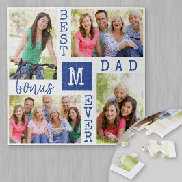 Puzzle Personalizado 4 Collage de fotos Azul Mejor Bono P