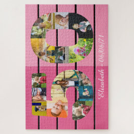 Puzzle Personalizado 50 cumpleaños 14 Collage de fotos ro