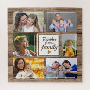 Puzzle Personalizado 6 Familia Collage de fotos Cita Made