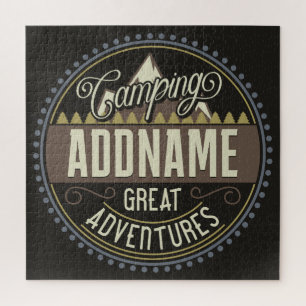 Puzzle Personalizado AGREGAR NOMBRE Familia Camping Reuni