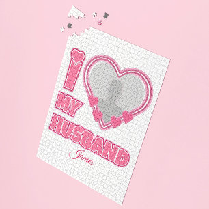 Puzzle Personalizado Amo a mi esposo - Agregar foto y nom