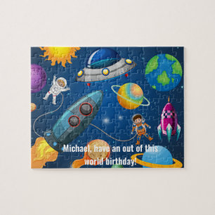 Puzzle Personalizado, astronautas, naves espaciales, plan