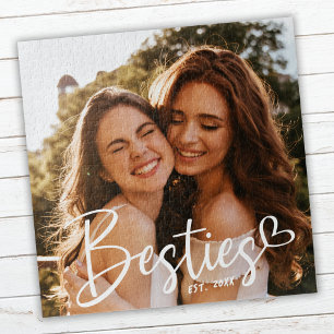 Puzzle Personalizado Besties BFF Foto de escritura modern